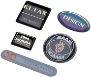 3d domed badges